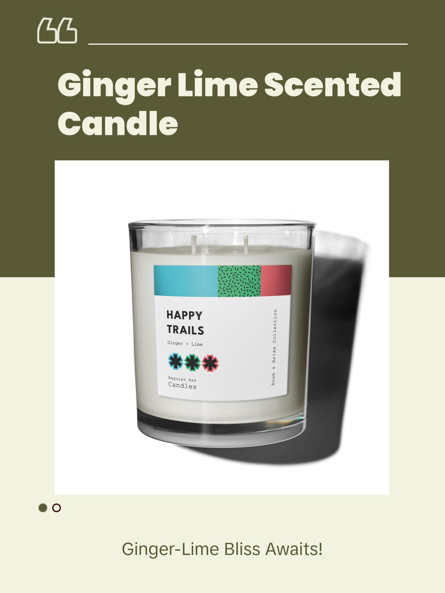 HAPPY TRAILS Ginger, Guava, Lime Candle