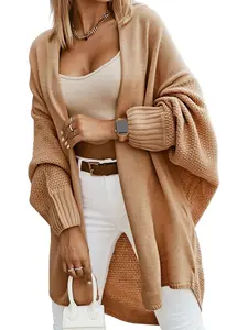 Imily Bela Women's Fall Cardigans  Trendy Open Front Batwing Sleeve Knit Oversized Long Cardigan Sweaters