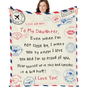 Daughter Gifts From Mom Dad - Blanket Gift For Daughters, Christmas Birthday Graduation Valentines From Father Mother, To My Daughter Throw Blanket