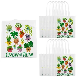 15" x 17" Large House Plant Grow with the Flow Nonwoven Tote Bags - 12 Pc.