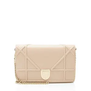 Pre-owned Dior Calfskin Clutches & Wristlets Diorama Wallet on Chain