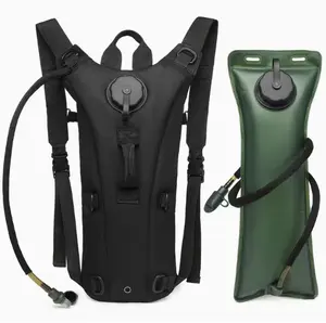 Tactical Hydration Backpack with 101.44oz Water Bladder - Lightweight, Adjustable Straps, Large Capacity for Hiking, Biking, Black Bike Hydration Pack