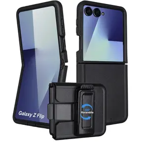Rugged Defender Case for ( Samsung Galaxy Z Flip 7 ) Shockproof Heavyduty Protection Case With Belt Clip Casing Case Cover Protective