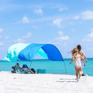 New® Classic with Quiet Canopy, The Original Wind-Powered® Beach Shade, Provides 150 Sq. Ft. of Shade, Weighs Only 4 lbs, Sets up in 3 Minutes. World's Best Beach Shade.