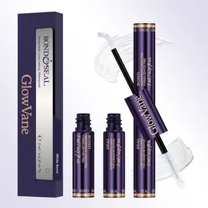 GlowVane Lash Bond and Seal Waterproof Lash Glue for Eyelash Clusters 2-in-1 White Lash Cluster Glue Strong Hold Eyelash Cluster Glue Latex-Free Eyelash Glue Long Lasting Beginner Friendly (5ml+5ml)