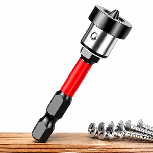 5pcs/Set Magnetic Anti Slip Drill Bit Set: 5pcs,, Suitable for Electric and Manual Drive Cross and Drills, Anti Slip Grip Magnetic Drill Bit Set