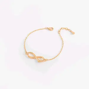 Nice & Bella adjustable 4 layers 18k gold-plated bracelet with infinity design