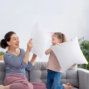 row Pillows Insert (Pack of 2, White) - 18 x 18 Inches Bed and Couch Pillows - Indoor Decorative Pillows