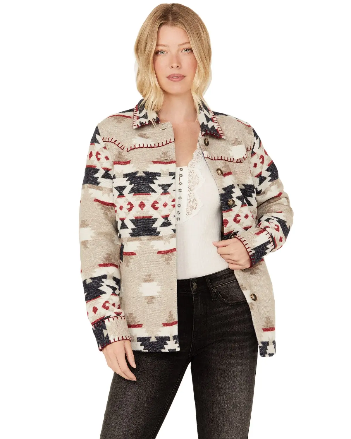 Idyllwind Women's Women'S Esterbrook Southwestern Print Blanket Shacket - Iwho23w3-Stelbl