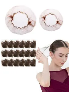 24 Inch Deep Invisible Nylon Hair Nets, Unisex Comfortable Elastic Hairnets for Wigs, Sleep, Kitchen Staff, Hair Styling Tool, 100 Pieces