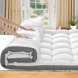 Shilucheng Memory Foam Mattress Topper -supportive Pad with Air Mesh Sides, 8"-21" Deep Pocket - Relieves Back Pain & Hot Sleepers