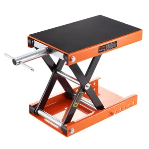 VEVOR Motorcycle Lift, 1100 LBS Motorcycle Scissor Lift Jack with Wide Deck Safety Pin, 3.7-13.8 Center Hoist Crank Stand, Steel Scissor Jack for Street Bikes, Cruiser Bikes, Touring Motorcycles