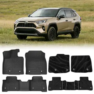 TPEMAT Floor Mats for 2019-2025 Toyota RAV4 (Include Gas & Hybrid), TPE All Weather Durable Floor Liners Door