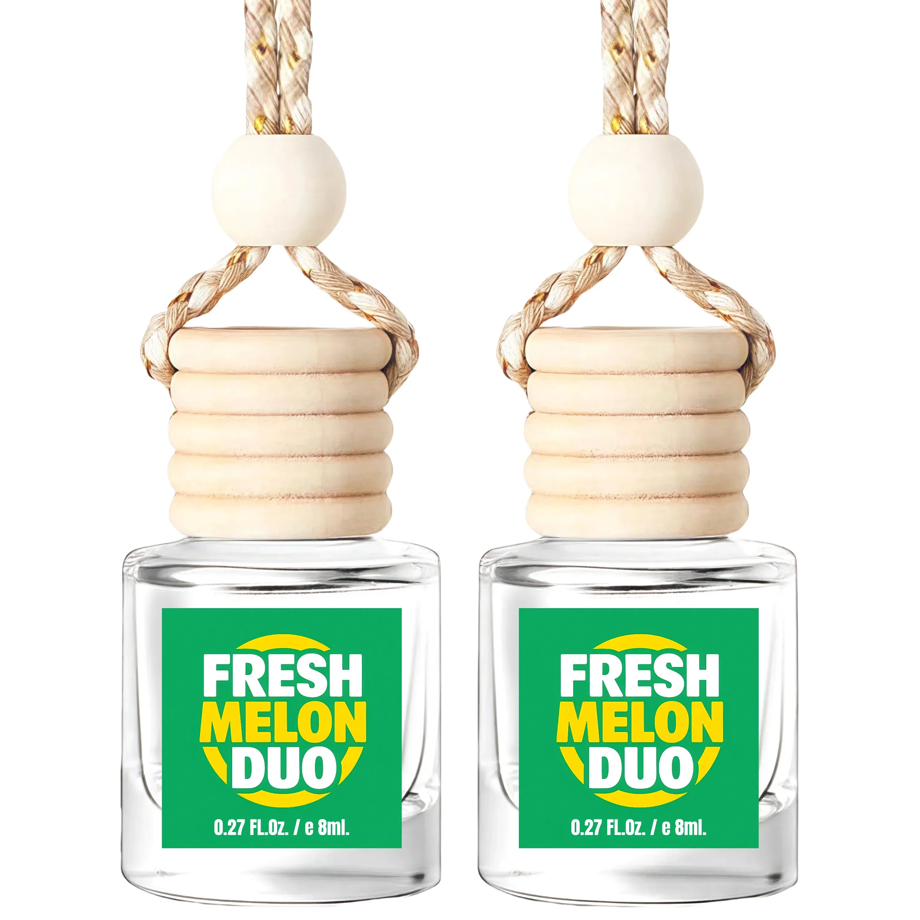 Scented Car Air Freshener - Long Lasting Car Diffuser - Last 60+ Days, Watermelon Soda 2-Pack, Hanging Diffuser for Rear View Mirror, Summer Vibes oil  air  fresheners personalized  car  freshener