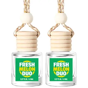 Scented Car Air Freshener - Long Lasting Car Diffuser - Last 60+ Days, Watermelon Soda 2-Pack, Hanging Diffuser for Rear View Mirror, Summer Vibes oil  air  fresheners personalized  car  freshener