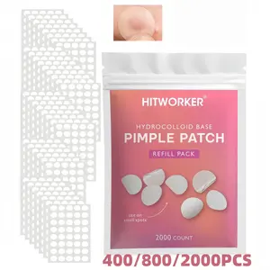 400/800/2000 Pcs Hitworker Acne Patch, Acne Pimple Patches, Blemish Care, Ultra-Thin Invisible Acne Protection Film, Fragrance-Free, Alcohol-Free, Suitable for All Skin Types, Unisex