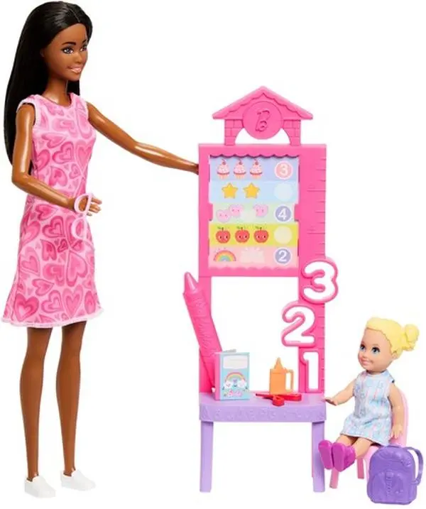 Barbie Careers Teacher Playset with 2 Dolls, Black  [COLLECTIBLES]