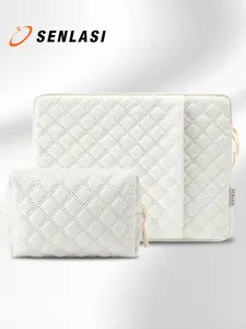 Senlasi 13-16 Inch Laptop Case Sleeve, Compatible with Macbook Hp Dell Asus Acer, Casual Plaid Design, All Seasons Use