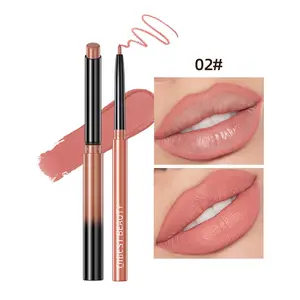 QIBEST 1+1 Nude Lip Liner & Lipstick Set, Long-Lasting Matte Lip Crayon, Waterproof Dual-Ended Lip Makeup Stick for Natural Everyday Look