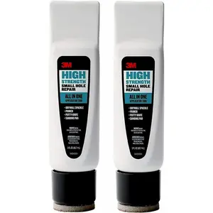 3M Small Hole Repair High Strength, All in One Applicator Tool, 2-Pack, Quick and Easy Repair for Nicks and Nail Holes, Includes Putty Knife, Spackle, and Sanding Pad For Wall Repairs (SHR-AIO-2-SIOC)