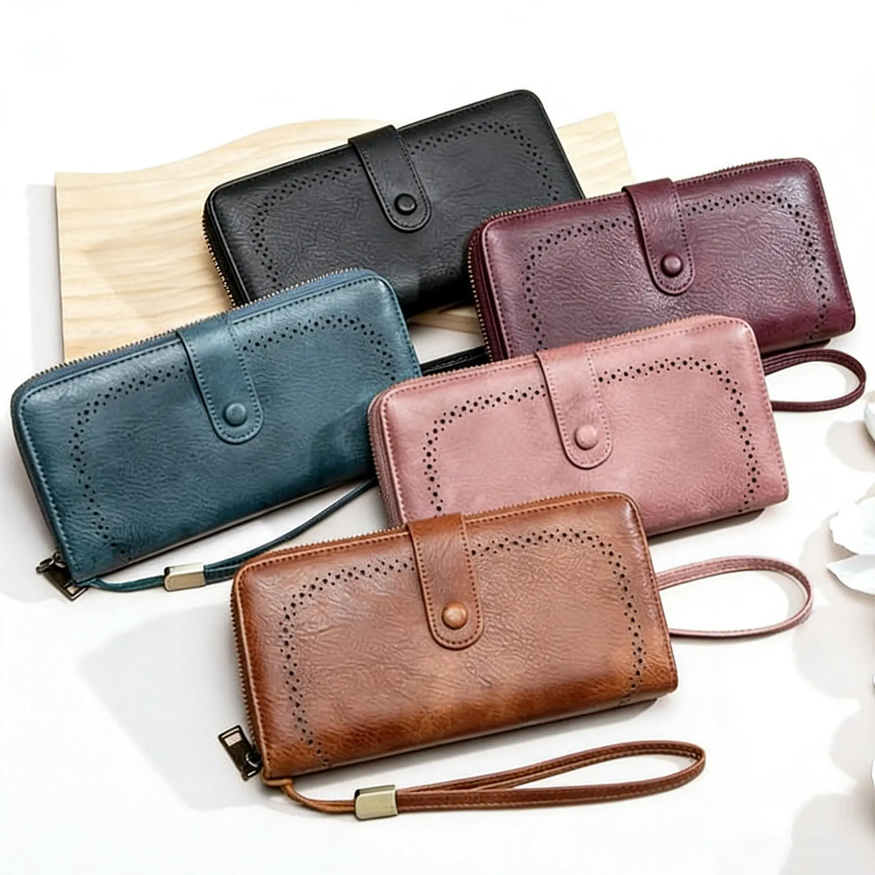 2026 New Style Fashionable Zipper Card Holder, Women's Minimalist Casual Plain Color Long Wallet,Multi-card Slot Wallet for Women & Girls, Zipper Wallet Design