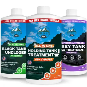 Pure RV & Co RV Tank Treatment Starter Kit 3 Pack 32 oz Black Tank Unclogger All in One Holding Tank Treatment Grey Tank Max Treatment Extra Strength Waste Digester Odor Eliminator RV Camper