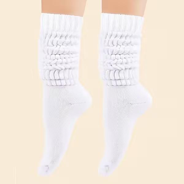 6 Pairs Women's Cozy Knit Calf Socks - Warm, Soft, and Comfortable High ...