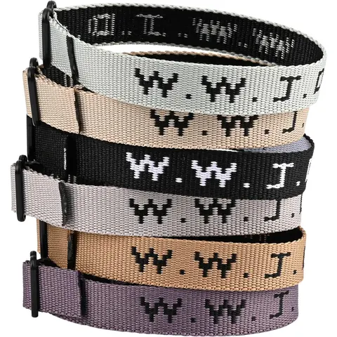 6PCS WWJD Bracelet Pack for Women Men, Christian Jesus Gifts Wristbands, Adjustable WWJD Bracelets Bulk What Would Jesus Do Bracelet