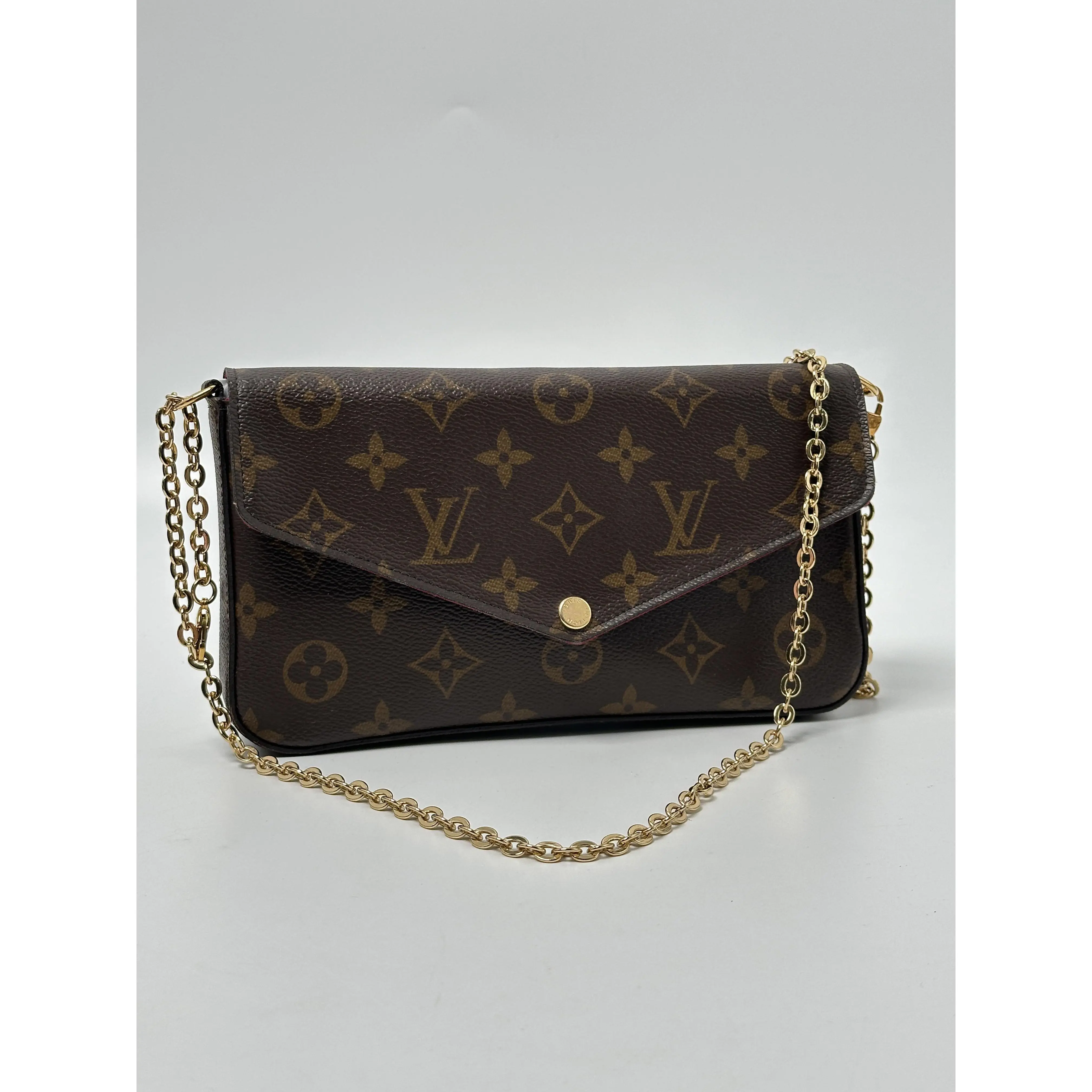 Pre-owned Louis Vuitton Canvas Crossbody Bags Monogram Félicie Pochette 3in1 Crossbody Clutch Shoulder Bag JC210LV