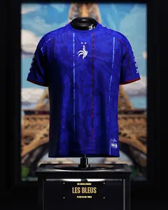 France Soccer Jersey – Blue Football Shirt – Les Bleus Futbol Kit Men Women Unisex – Streetwear Outfit Gym Casual Wear
