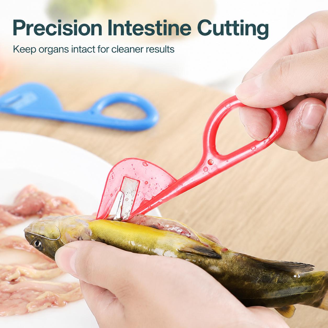 Chicken Intestine Cutter 4.92 Inch Stainless Steel Intestinal Opening Device Kitchen Tool for Poultry Cleaning and Preparation