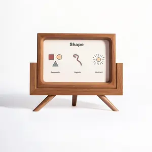 Lightyear24 Retro TV Photo Frame - Wooden Cherry-Walnut Desktop Decor, Custom Photo Print Collectible, Decorative Gift