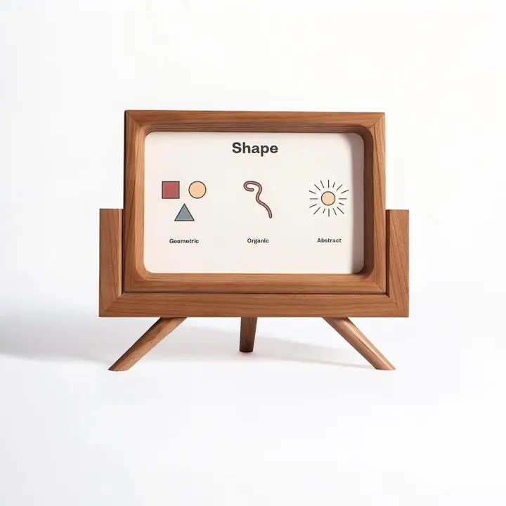 Lightyear24 Vintage Handmade Foldable 5 in TV Shape Wooden Photo Frame - Cherry-Walnut Wood, Square/Round, Secure Mid-Century Desktop Collectible, Custom Printable Decorative Gift