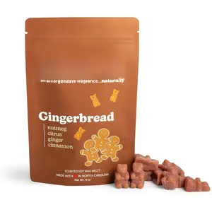 Gingerbread Scented Bear  Melts -   Holiday Scented Infused with Essential Oils - Non  & Pet Safe - (4 oz Pouch)