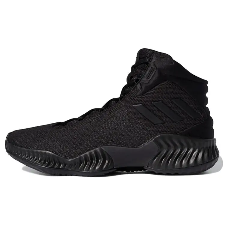 Adidas Pro Bounce 2018 Triple Black High Top Basketball Shoes Men's FW0904