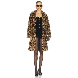 Adrienne Landau Heritage Coat in Large Cheetah