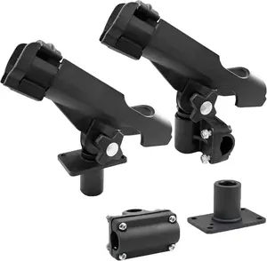 Fishing Rod Holders for Boat Side Deck Mount Rod Holder Adjustable Kayak Fishing Pole Holders for Boat Canoe Rail Mount 2 Pack