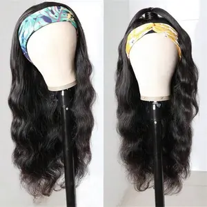 [Bling Hair ] Glueless Body Wave Headband Wig  Body Wave Headband Human Hair Wig Machine Made Human Hair Wig Ready To Wear Headband Body Wave Remy Human Hair Wigs for Women Straight