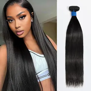 Staria Hair Luxury Virgin Hair Bundles 100% Human 12A Grade Straight Body Wave Deep Curly Water Kinky Loose Ocean Wave 12-32 inches Natural #1B Soft Silky Flexible Strands hair extensions burmese curly bundles twist king