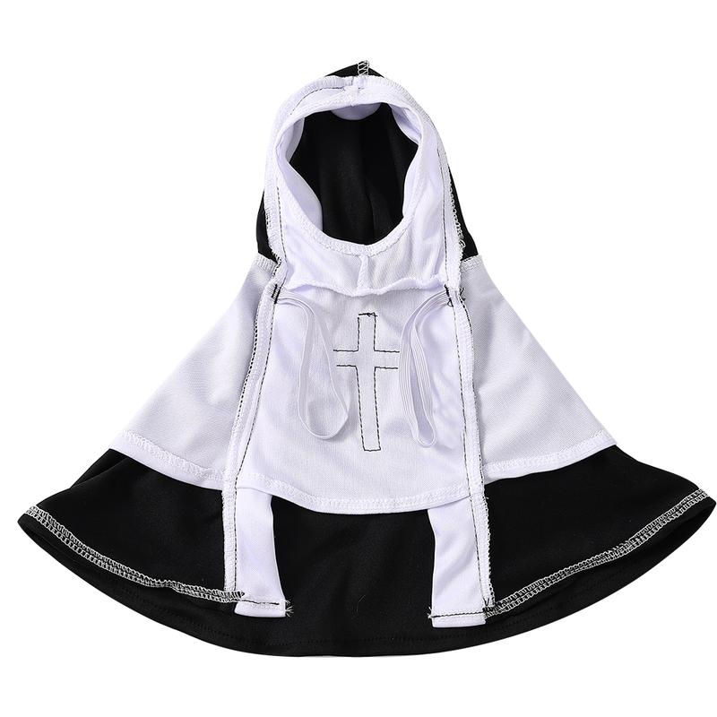 Funny Robe Style Pet Costume for Dogs & Cats Cute Cosplay Outfit with Cross Design and Hooded Design