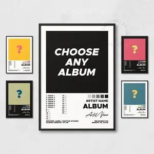 Custom Album Poster - Music Wall Art, Album Cover Print, Choose Any Album, Song Tracklist Print, Album Art Poster, Ap1 Poster No Frame