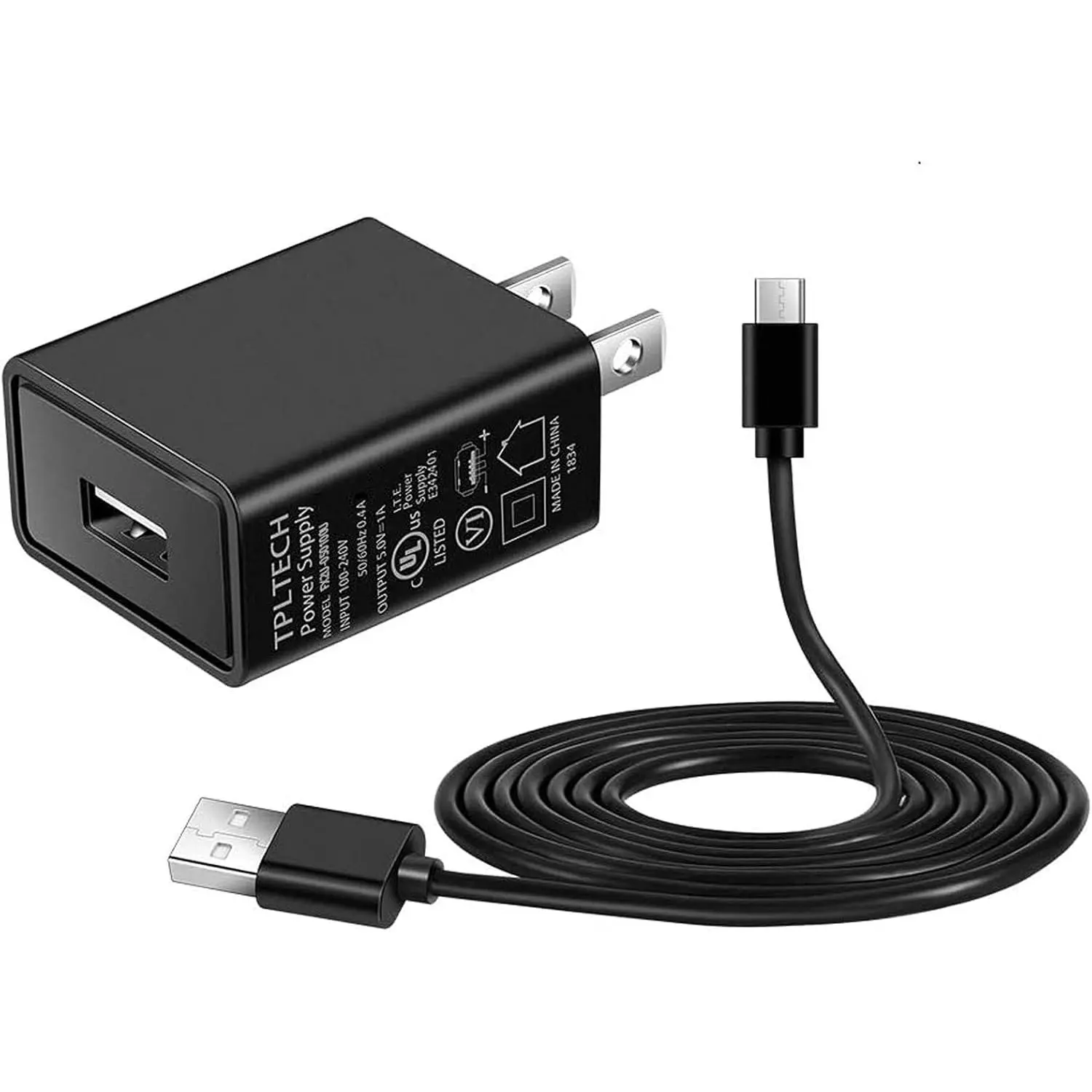 5FT Micro USB Charger Cord - 100V-240V, 5V 1A Out Rapid Charge Cable with Built-in Dynamic IC, Charger IC & Power Use for TI-84 Plus CE, TI-84 Plus CE Color/C Silver, TI-Nspire CX/CX CAS Graphing Calculators