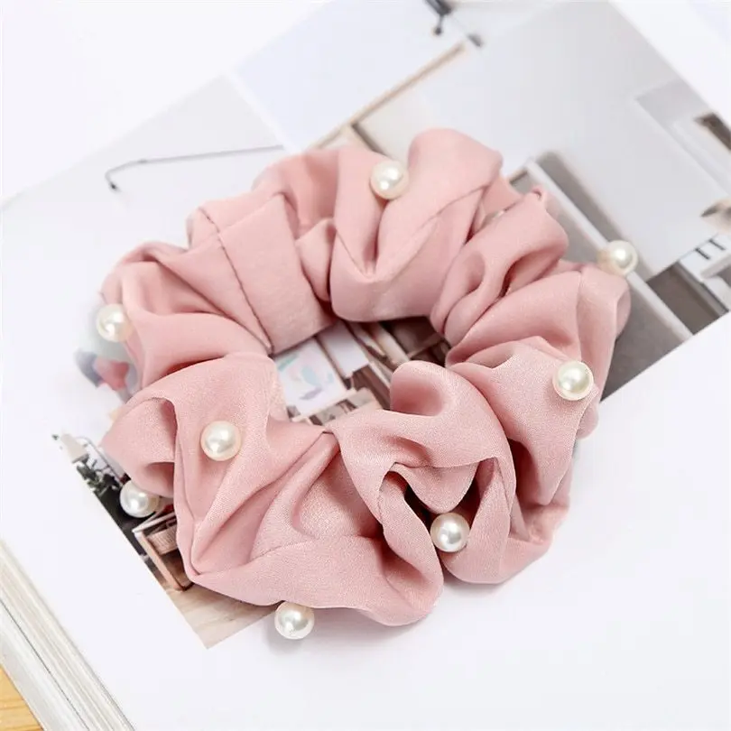 Elegant Pearl Hair Scrunchy