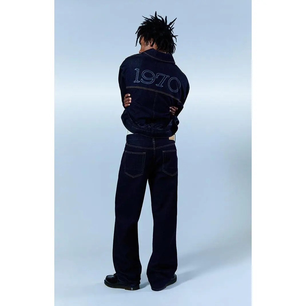 Pacsun Men's Dylan Baggy Jeans Contrast Stitch Dark Blue Pacsun Men's Dylan Baggy Jeans Contrast Stitch Dark Blue