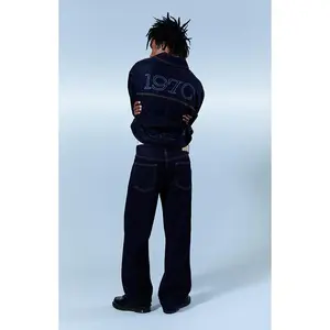 Pacsun Men's Dylan Baggy Jeans Contrast Stitch Dark Blue