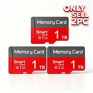 2 Sets Durable SD Memory Card for Car Audio, 1TB MicroSDXC Card for Dash Cams, Micro TF SD Cards for Surveillance Cameras, Micro SD Card for Mobile Phones, SD Card with Adapter for PC & Secure Data Storage