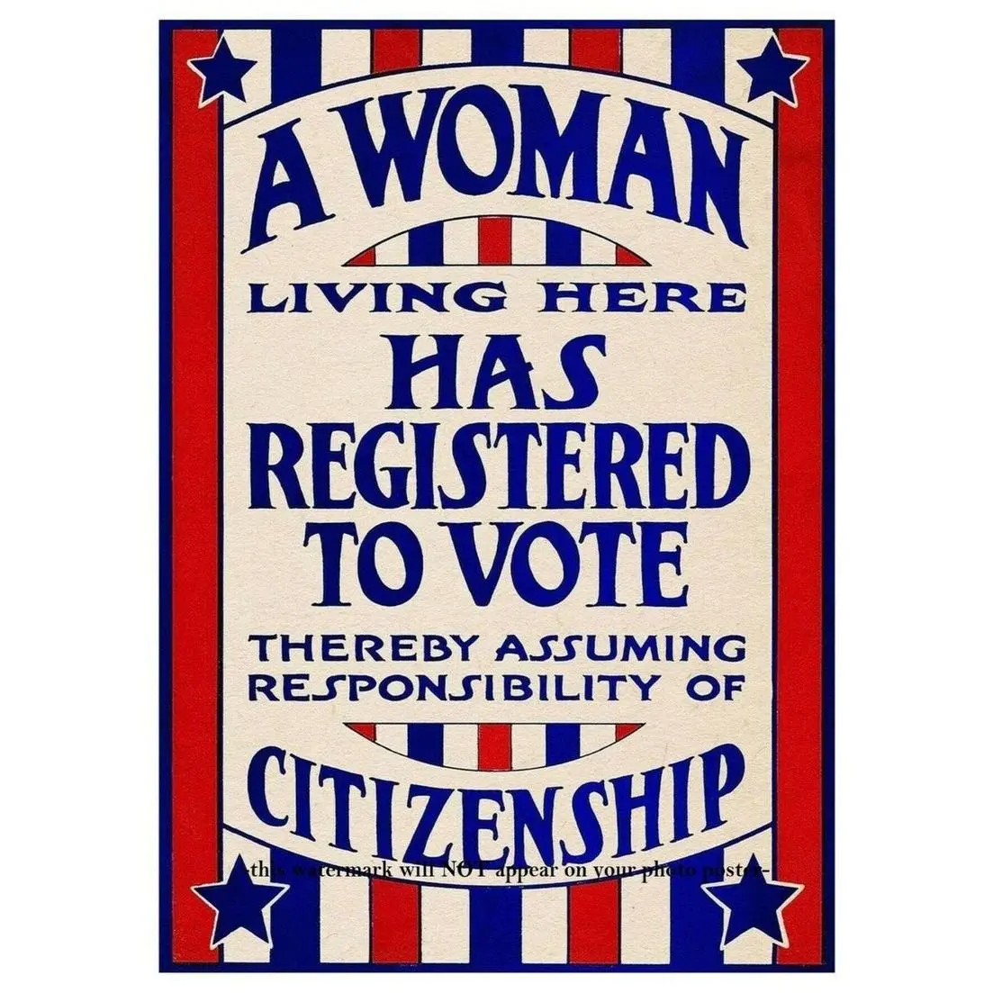 5x7 Womens Suffrage Vote Poster PHOTO Retro 1920 Woman Right to Vote Sign Pic