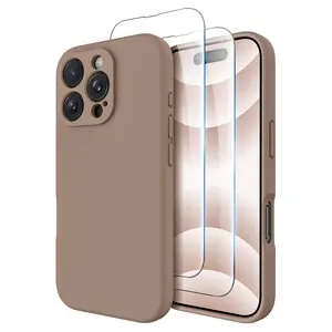 OTOFLY iPhone 16 Pro Case with MagSafe Liquid Silicone Ultra Slim Shockproof Protection 2 Screen Protectors Soft Anti-Scratch Microfiber Lining Camera Cover Cellphone