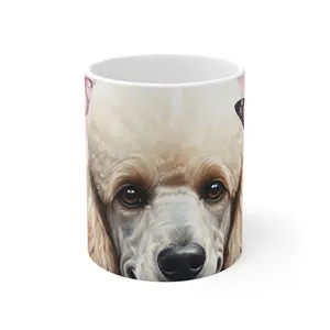 Poodle Ceramic Mug — Butterfly Bloom