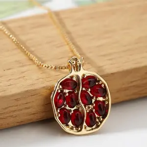 Female Dainty Gold-Plated Greek Goddess Persephone Pomegranate Choker Necklace - Flash & Finesse Mythology-Inspired Costume Jewelry, Daily Wear or Valentine's Day Gift